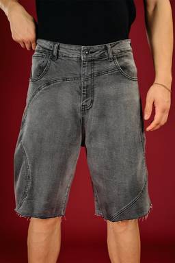 Bonkers Corner - Vintage Grey Jack Denim Bermuda Shorts