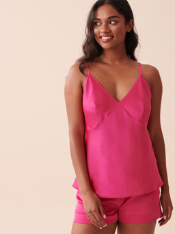 La Vie En Rose - Pink Solid Regular Camisole