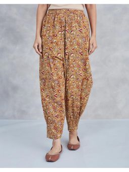 Fabindia - Mustard Cotton Kalamkari Printed Salwar