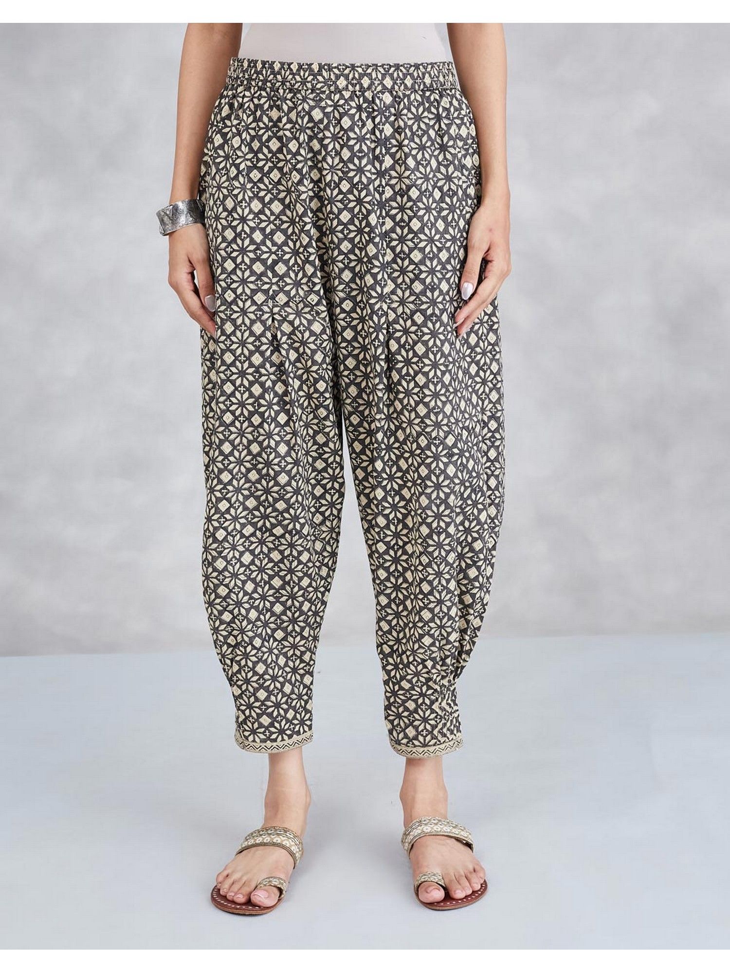 fabindia Charcoal Grey Cotton Printed Salwar-picture-13