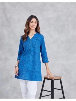 Fabindia - Blue Cotton Short Kurta