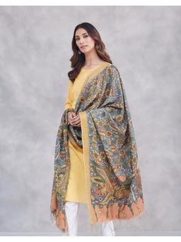 Fabindia - Multicolor Viscose Cotton Blend Kalamkari Dupatta