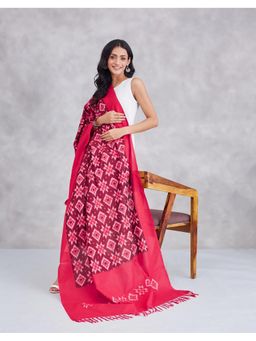 Fabindia - Red Cotton Ikat Dupatta