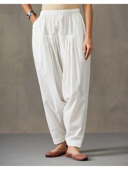 Fabindia - Fabnu By White Solid Cotton Salwar