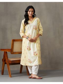 Fabindia - Fabnu By Yellow Cotton Kurta Long