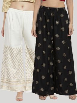 Clora Creation - Multi-Color Printed Rayon Palazzo (Pack of 2)