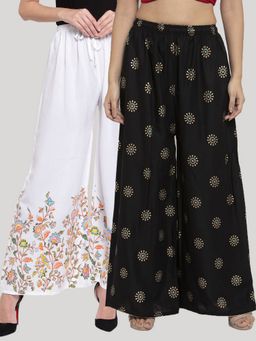 Clora Creation - Multi-Color Printed Rayon Palazzo (Pack of 2)