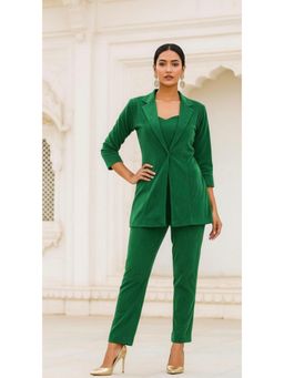 SHADES OF FAASHION - Green Velvet Co-Ord Set