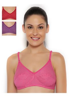 Floret - Pack Of 3 Printed T Shirt Bra - Multi-Color