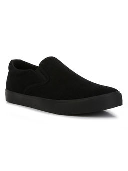 London Rag - Black Slip On Sneakers-Black