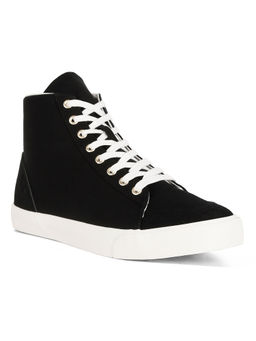 London Rag - Ankle Length Solid Sneakers-Black