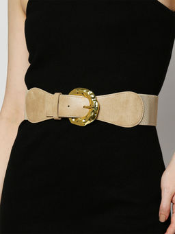 Twenty Dresses by Nykaa Fashion - Beige Solid Elasticated Waist Belt
