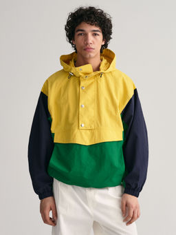 GANT - Men Multi-Color Colorblock Hooded Bomber Jacket