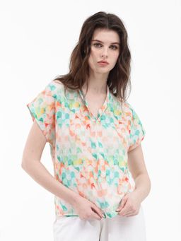 RAREISM - Womens Crescent Flouroscent Multi Top