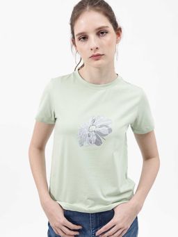 RAREISM - Womens Fringe Pastel Green T-Shirt