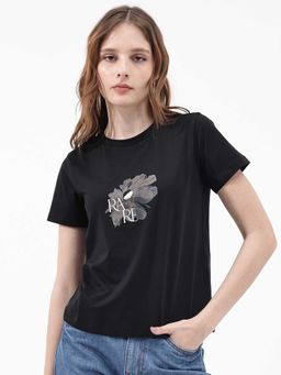 RAREISM - Womens Fringe Black T-Shirt