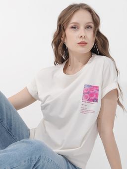 RAREISM - Womens Poctri Off White T-Shirt