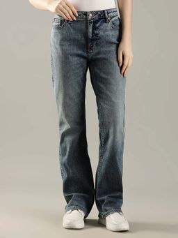 Tommy Hilfiger - Women Mid-Wash Flared Fit Mid Rise Blue Jeans