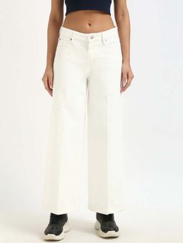 Tommy Hilfiger - Women Mid Rise Wide Fit White Jeans