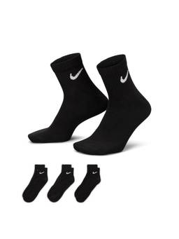 Nike - Unisex Everyday Lightweight Socks - Black (Pack of 3)