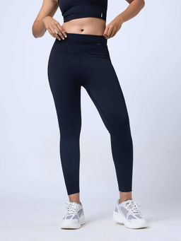 FEIER - Women Black Nylon Solid Leggings