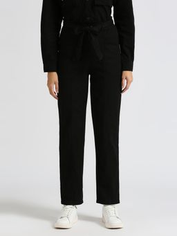 Pepe Jeans - Black Tabby English Rose Waist Tie Up Pant