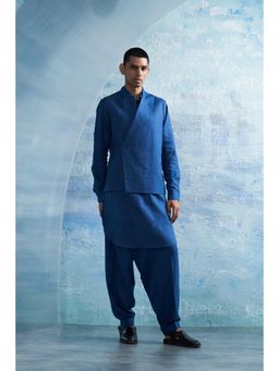 Charkhee - Aura Classic Linen Kurta and Salwar with Jacket