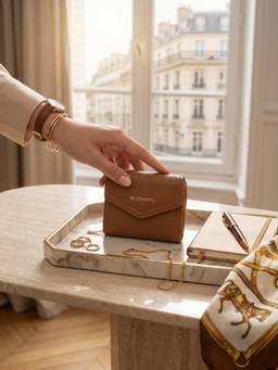 WILDHORN - Women's Tan Leather Two Fold Wallet