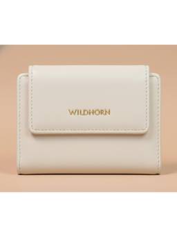 WILDHORN - Women's White PU Two Fold Wallet