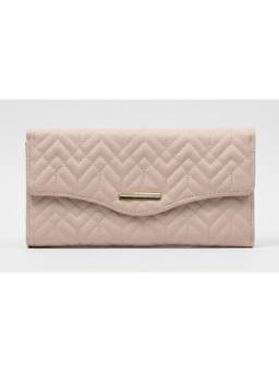 WILDHORN - Women's Beige Quilted Two Fold Wallet