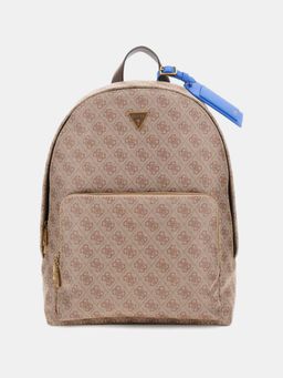 Guess - Men's Beige Polyurethane Printed Backpack