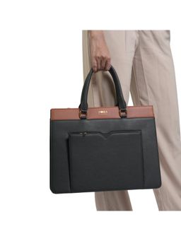 Horra - Women's Navy Blue Tote Bag with Pouch & Detachable Strap