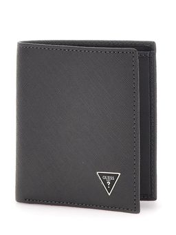 Guess - Men's Grey Leather Solid Wallet