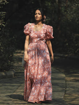 ODHANON - Women's Fit and Flare Maxi Dress