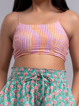 ODHANON - Pink Crop Top for Women