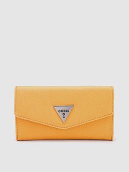 Guess - Women Solid Yellow Lathan Wallet