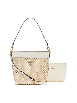 Guess - Women Ivory Vikky Handbag with Detachable Strap & Pouch