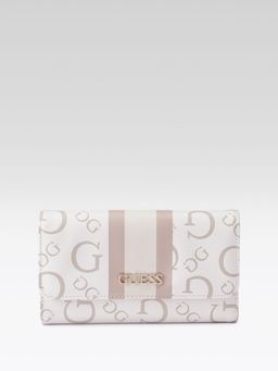 Guess - Women Printed Peach Faysmith Trifold Wallet