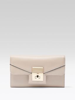 Guess - Women Solid Taupe Moonstone Flap Wallet