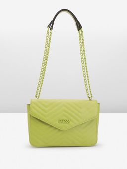 Guess - Women Quilted Green Lockhart Sling Bag
