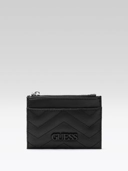 Guess - Women Quilted Black Lockhart Card Case