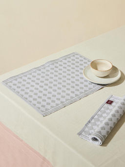 Fabindia - Grey Cotton Woven Mat (Pack of 6)