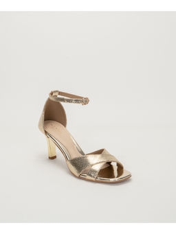 SCENTRA - Lyla Ankle Strap Heels Gold