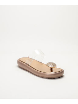SCENTRA - Alea Cushion Flat Sandals Gold