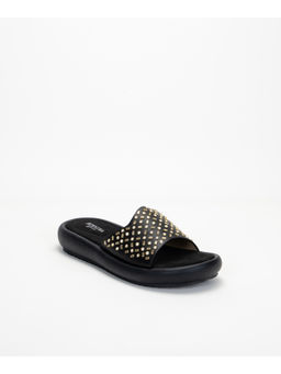SCENTRA - Naira Cushion Flat Sandals Black