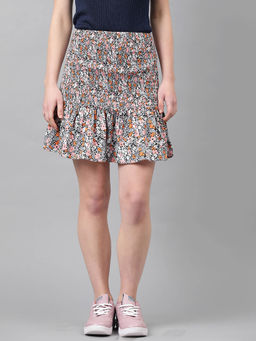 KOTTY - Women's Printed A-Line Western Looks Skirt Multicolour