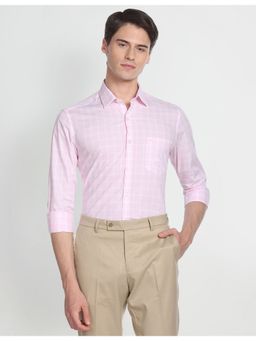 Arrow - Tartan Check Manhattan Slim Fit Formal Shirt