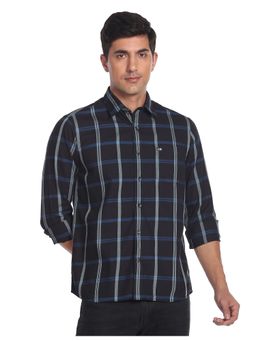 Arrow - Sports Manhattan Slim Fit Windowpane Check Casual Shirt