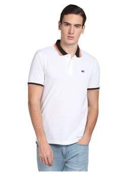 Arrow - Sports Stripe Collar Cotton Polo T-Shirt