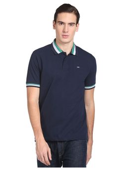 Arrow - Sports Striped Collar Cotton Polo T-Shirt